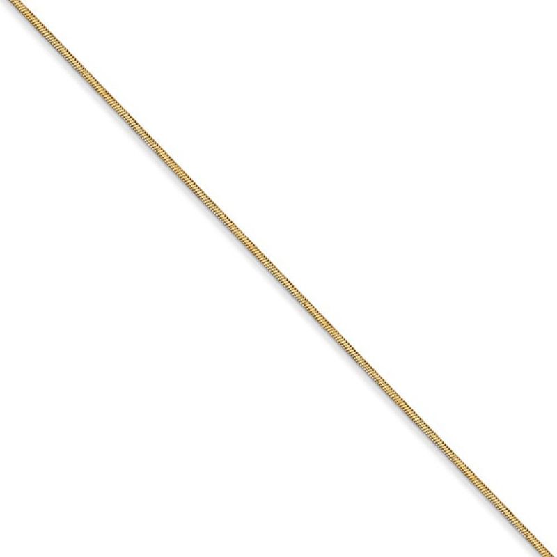 Children's 0.8mm, 14k Yellow Gold, Octagon Snake Chain Necklace, 14in